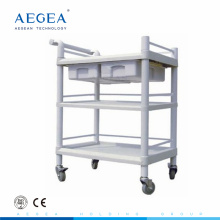 AG-UTB07 cheap plastic hospital medical mobile utility cart with wheels